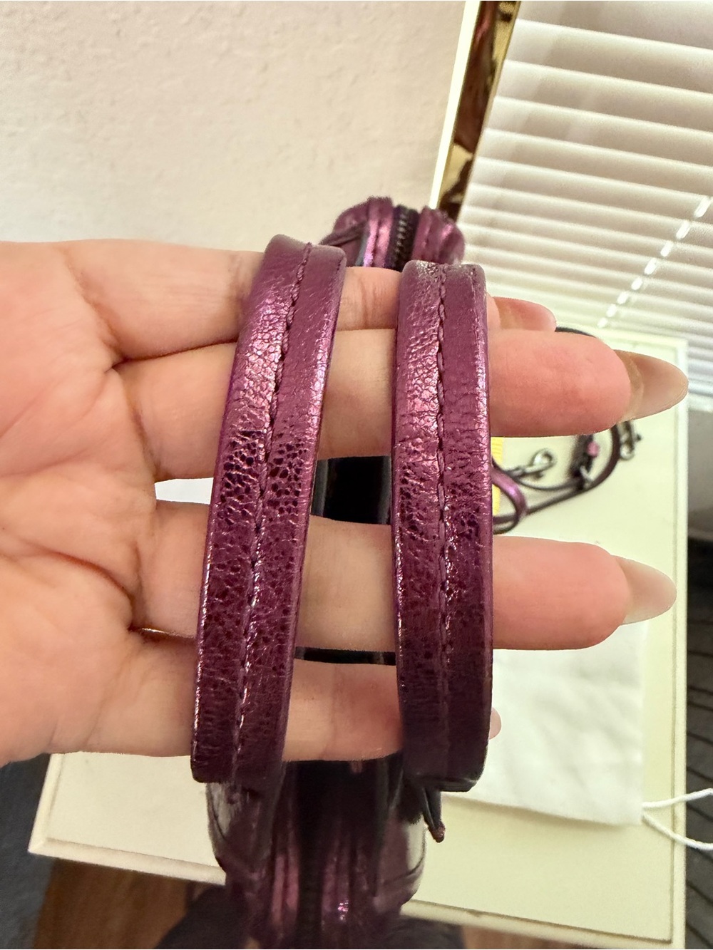 Coach Dreamer 21 Metallic Plum Satchel - Picture 8 of 8